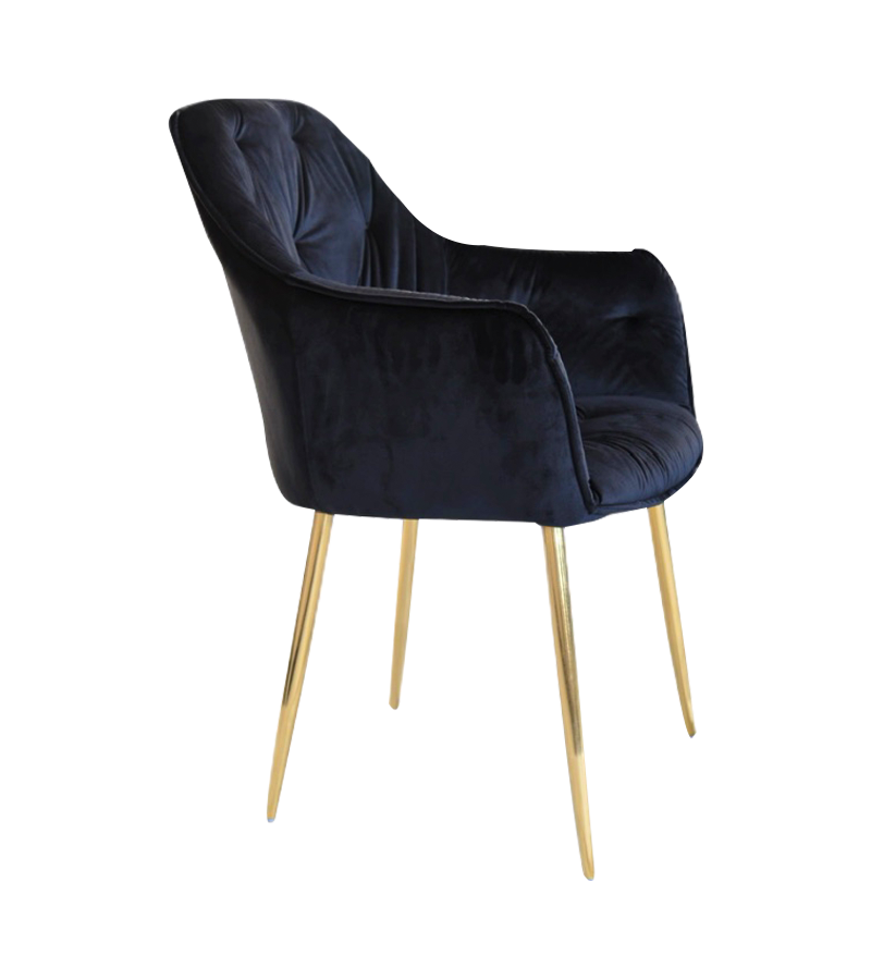 AN334 Velvet letvægts spisestuestol